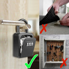 Key Lock Box, Diyife 4-Digit Security Combination Lock Box for House Key Weatherproof, Hanging Mounted, 5 House Keys Capacity, Portable Spare Key Storage Box for Home Apartment Office Garage Airbnb