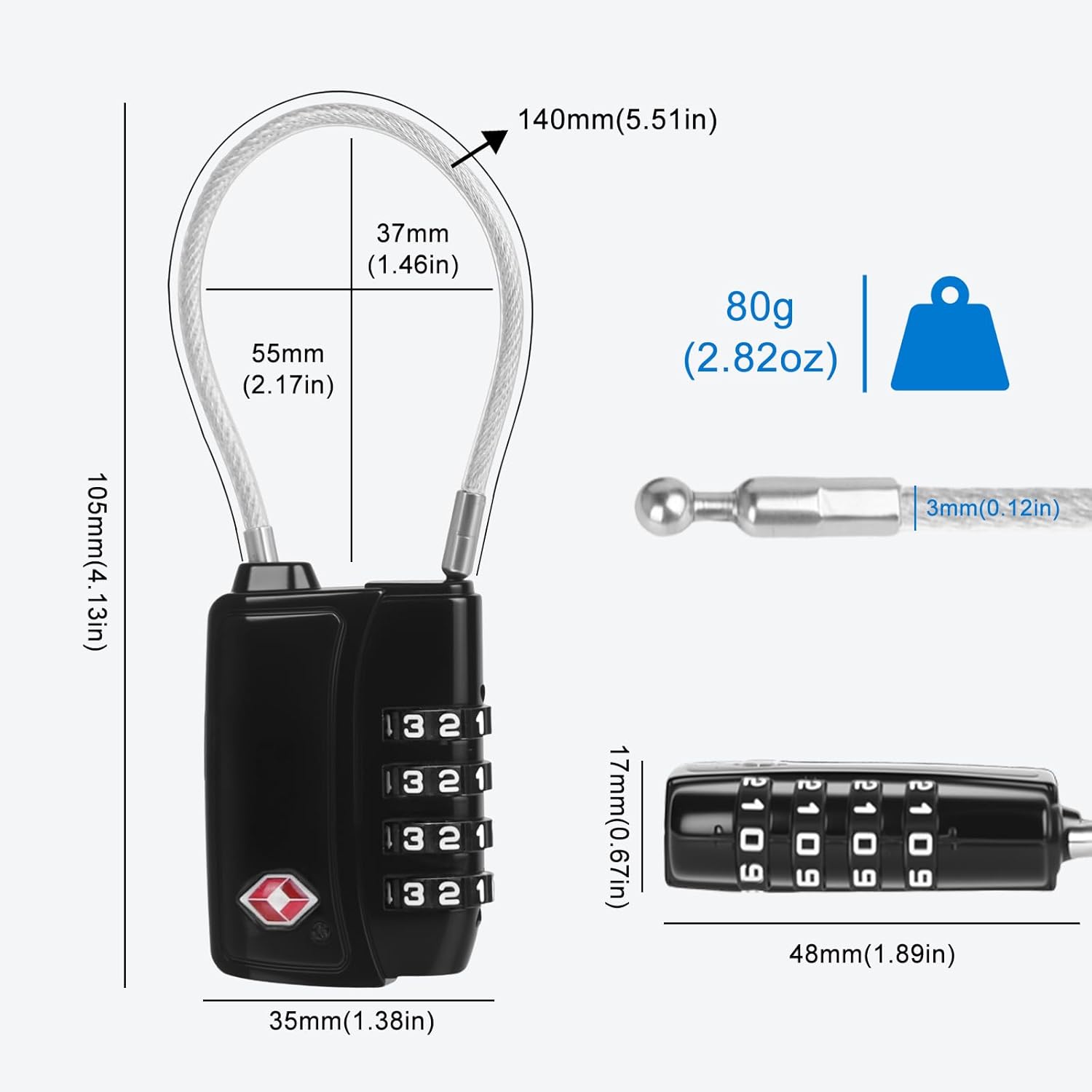 Diyife TSA Locks for Luggage