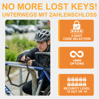 Diyife Folding Bike Lock, Combination Bicycle Lock with Bracket for Ebike Scooter Motorcycle