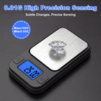 Mini Scales 0.01g/200g, Diyife Portable Precision Scale Jewellery Scales with Storage Case, Auto-Off, Backlit Lcd, 8 Units, Tare, Digital Pocket Scales for Food, Gold, Coffee, Gem
