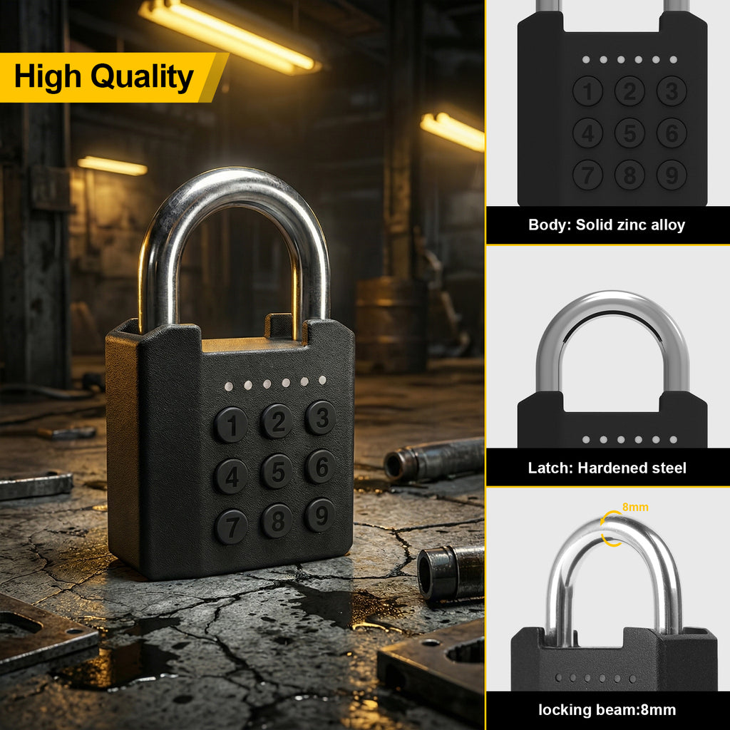 Combination Padlock, Diyife IPX5 Weatherproof Outdoor Keyless Entry Padlock