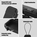 Diyife Cassetta di Sicurezza Portatile – [Impermeabile] Cassetta di Sicurezza da Viaggio con Combinazione, Scatola di Sicurezza Antifurto con Codice a 4 Cifre e Cavo in Acciaio Rimovibile per Hotel, Viaggi, Sport, Ufficio e Vacanze