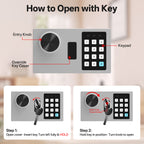Small Safe Box for Home, Diyife 0.22 Cu Ft Money Safe Security Lock Box