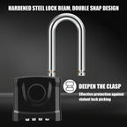 Large Heavy Duty Combination Padlock, [Long Shackle 8mm Thick] Diyife 54mm Locker Lock, 4 Digit Weatherproof Padlock, [One-Click Open] Combination Lock for Gym, Outdoor, Shed, Fence, Cabinet (Black)