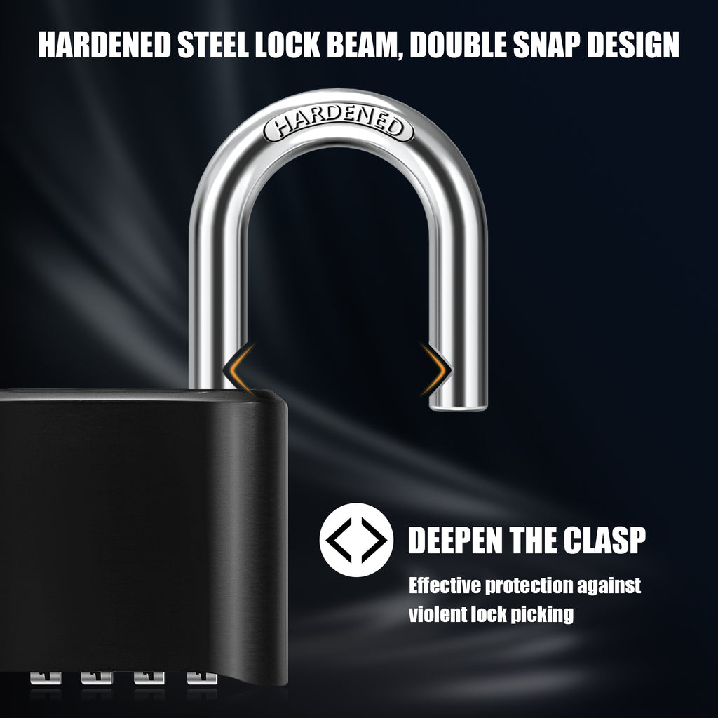 Large Heavy Duty Combination Padlock, [New Version ] Diyife 51.5mm 4 Digit Code Locker Lock Weatherproof Lock Outdoor Combination Lock for School Gym Locker,Shed, Fence, Hasp, Cabinet
