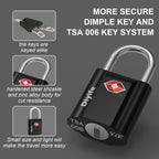 Diyife TSA Travel Padlock, Key Lock, Mini TSA Lock for Suitcase, Luggage, Travel Case, Locker