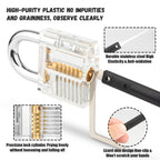 Diyife 36-Piece Lock Pick Practice Set with 4 Transparent Training Locks