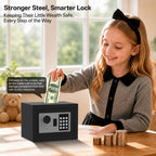 Small Safe Box for Home, Diyife 0.22 Cu Ft Money Safe Security Lock Box
