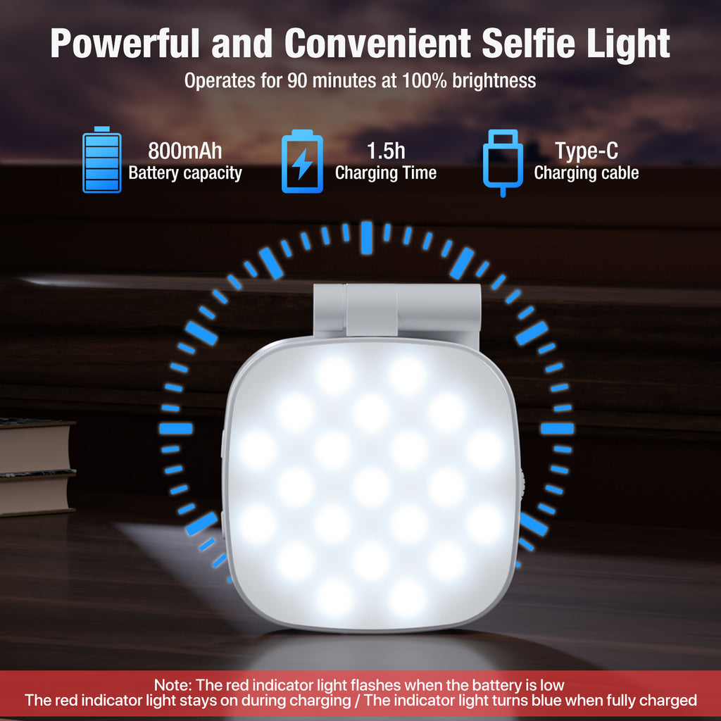 Magnetic Selfie Light for Phone, [Compatible with MagSafe] Diyife 360° Rotatable Clip on Phone Light with Mirror, CRI95, 2500K-9000K, 6 Modes, Portable Phone Ring Light for Video Call, Makeup