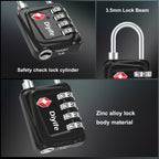 Diyife TSA Luggage Padlock, 4 Digit Combination Lock, Airplane Travel Lock for Suitcase, Gym Bag, Backpack, Case