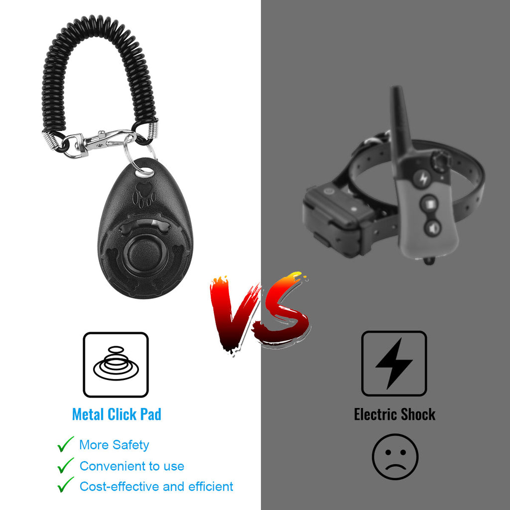 Dog Clickers, [2 PCS] Diyife Dog Training Clickers with Wrist Strap Lightweight, Pet Behavioral Training Tools for Puppy, Cats, Birds, Hamsters, for Pet Lovers (Black&White)
