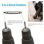 Screw Extractor, [Gift for Men][6 Pieces] Diyife Stripped Screw Remover, Damaged Screw Bolt Extractor Set, Speed Out Drill Bits Guide Set for Broken or Damaged Screws Made from H.S.S. 4341#