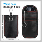 Diyife Faraday Bag for Car Keys, [2 Pack] [Gift for Men] Upgraded Car Key Antitheft Signal Blocker Pouch with Welt & Hook Securing Keyring, RFID Key Pouch for Keyless Car, Antitheft Key Fob Protector