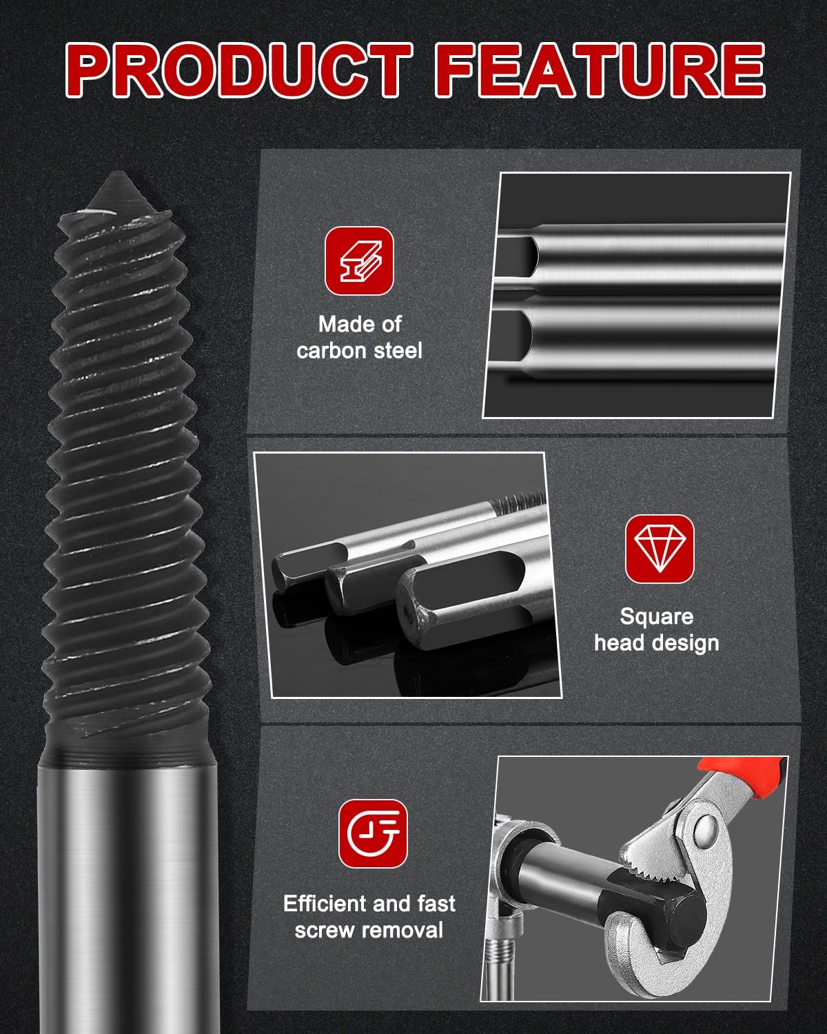 Diyife 6 pcs Screw Extractor Set