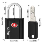 Diyife TSA Travel Padlock, Key Lock, Mini TSA Lock for Suitcase, Luggage, Travel Case, Locker