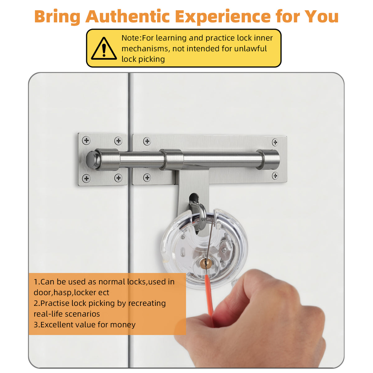 Diyife Advanced Lock Mechanism Training Kit – 25-Piece Set with 4 Clear Practice Locks