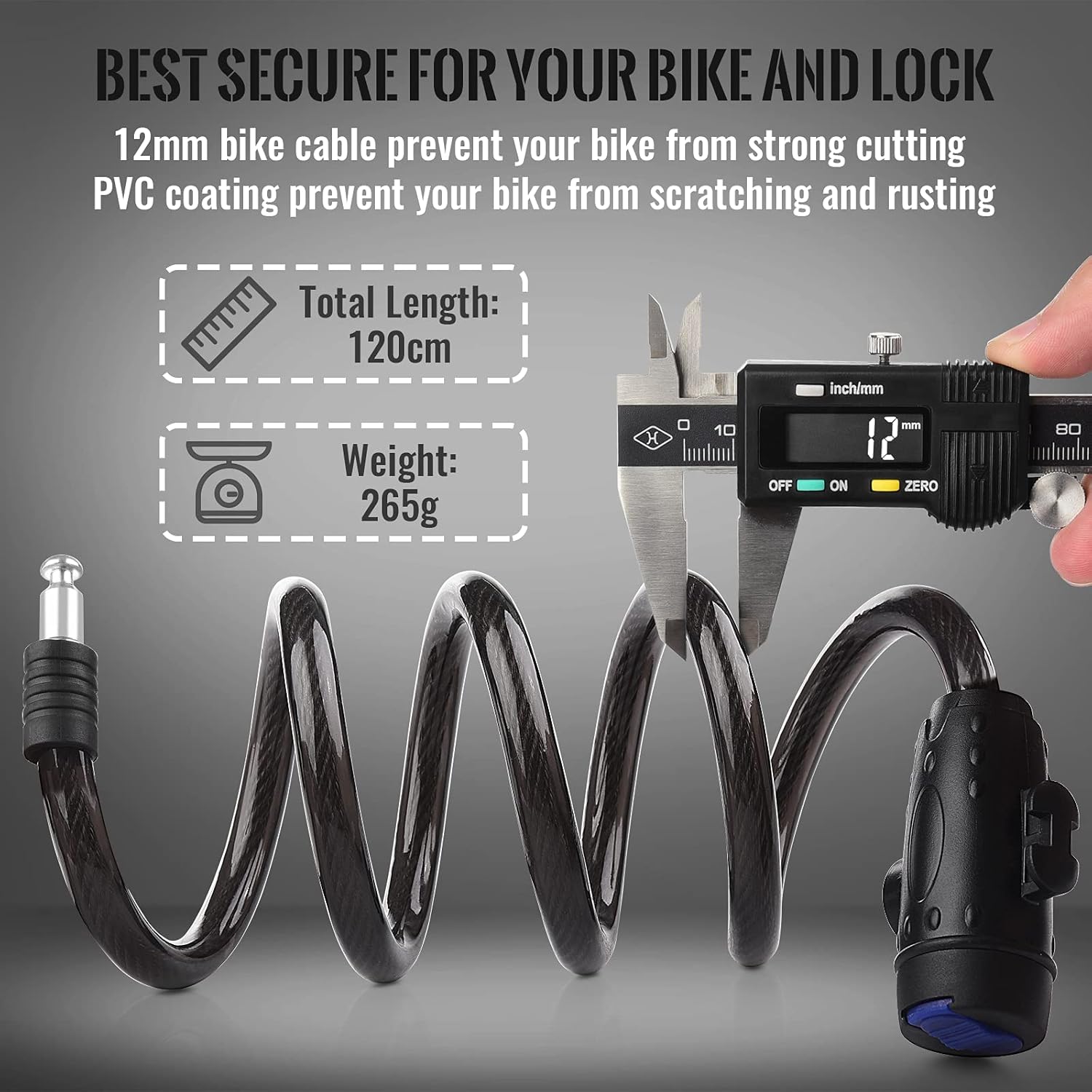 [4ft/1.2m] Diyife Bike Cable Locks with 2 Keys