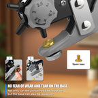 Diyife Pro Lightweight Belt Hole Puncher, [Magnetic] Effortless One-Squeeze Leather Hole Punch Tool with 6 Interchangeable Punch Heads, Brass Anvils, Compact & Durable, for Belts, Cards, Papers