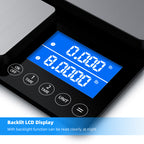 Dual Platform Digital Kitchen Scale, [15kg/33lb-0.01g] Diyife Food Scale, High Precision, Intelligent Accumulation, 7 Units Backlight LCD, Tare, Auto Off, Stainless Steel for Cooking Baking Jewelry