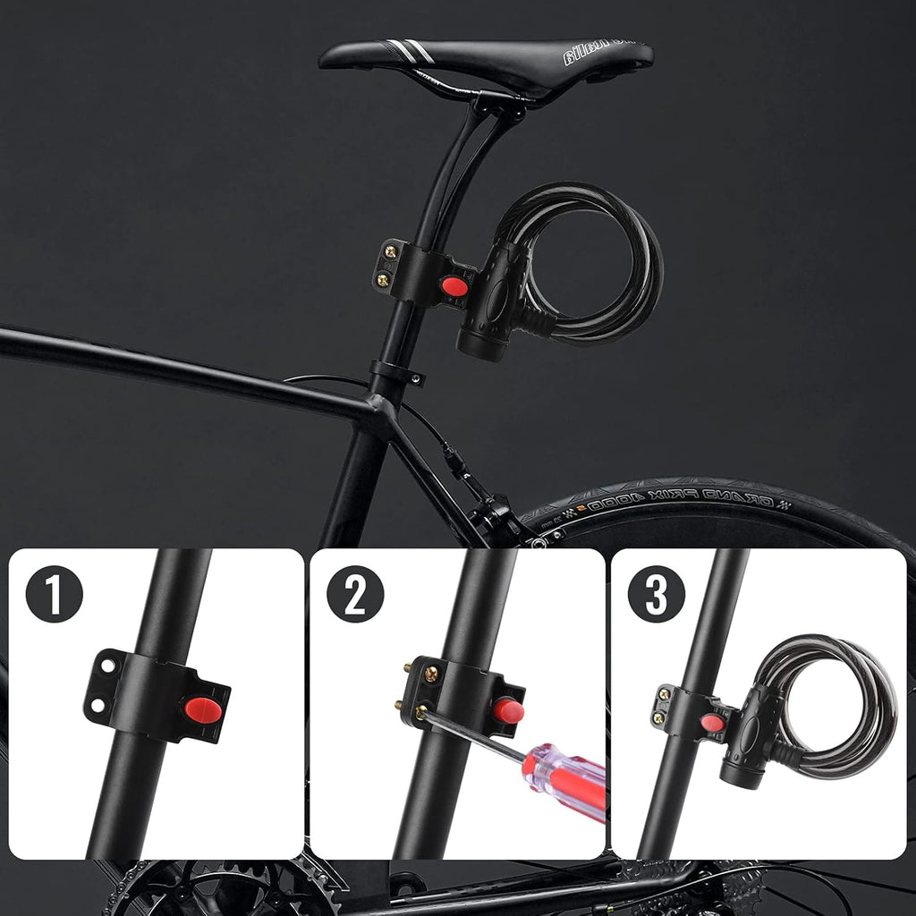[4ft/1.2m] Diyife Bike Cable Locks with 2 Keys