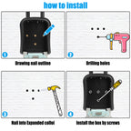 Key Safe Heavy Duty, [Waterproof] Diyife Portable Lock Box with Removable Shackle, Wall Mounted and Resettable 4 Digit Combination Key Storage Lock Box for House Keys, Car Keys [5 Keys Capacity]-Grey