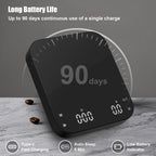 Rechargeable Mini Coffee Scales with Timer, Diyife 0.1g/3KG High Precision, Electronic Espresso Scale, HD LED Display, Auto & Manual Timing, Portable Analytical Lab Balance for Labs, Jewellers, Gold