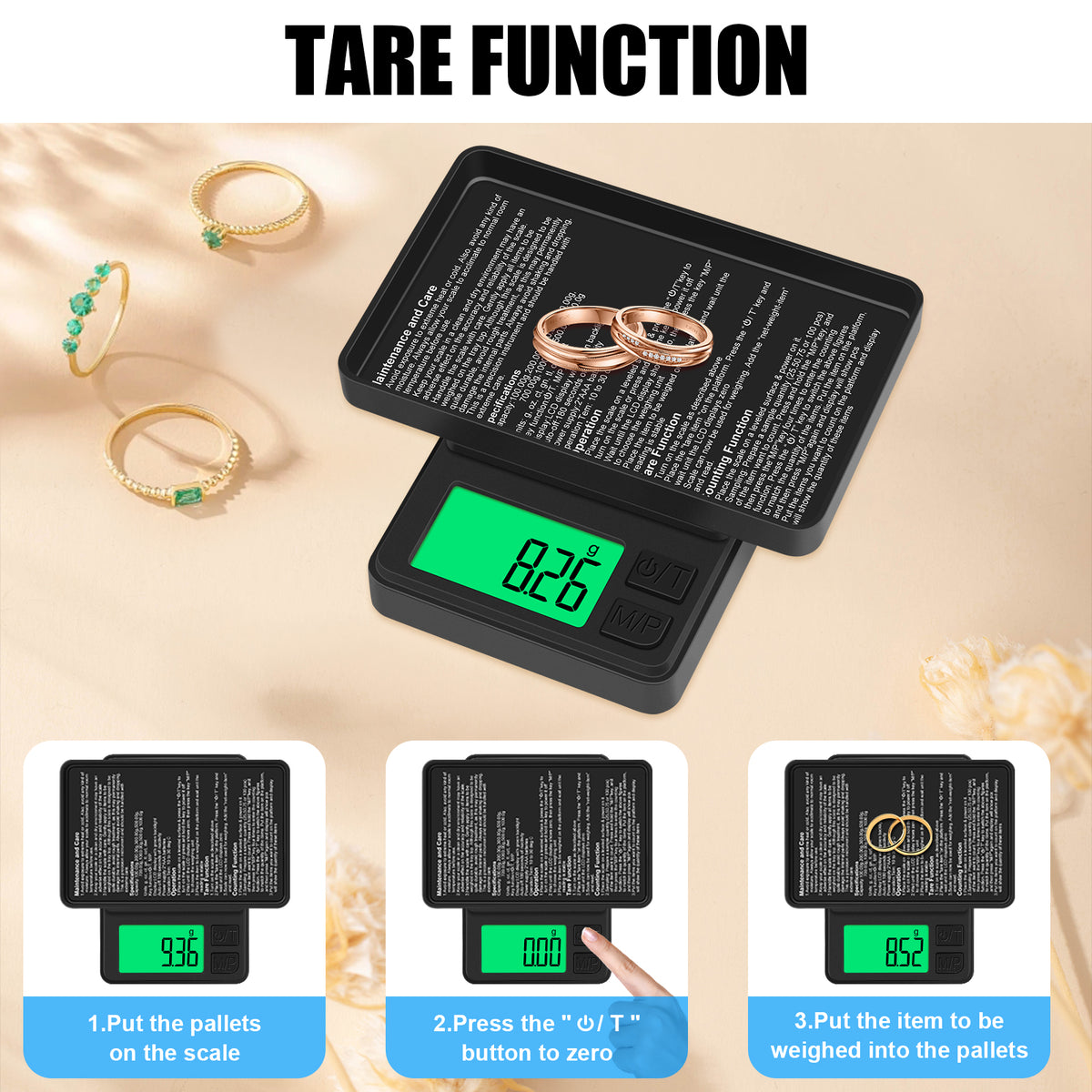 Diyife Mini Scales, [1000g/0.01g] Small Pocket Scales, High Precision Portable Weighing Scales with Cover, Fast Read with Back-Lit LCD Display, for Jewellery Gold Coffee Coin Herb Lab