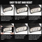 Large Heavy Duty Combination Padlock, [Long Shackle 8mm Thick] Diyife 54mm Locker Lock, 4 Digit Weatherproof Padlock, [One-Click Open] Combination Lock for Gym, Outdoor, Shed, Fence, Cabinet (Black)