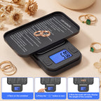 Mini Scales 0.01g/200g, Diyife Portable Precision Scale Jewellery Scales with Storage Case, Auto-Off, Backlit Lcd, 8 Units, Tare, Digital Pocket Scales for Food, Gold, Coffee, Gem