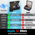 Diyife XXL Faraday Box for Car Keys, RFID Signal Blocker, Key Fob Protector|10-15 Keys Capacity, Faraday Cage with 2 Pack Faraday Bags, Anti-Theft Car Key Signal Blocking Box for Car Keys Phones