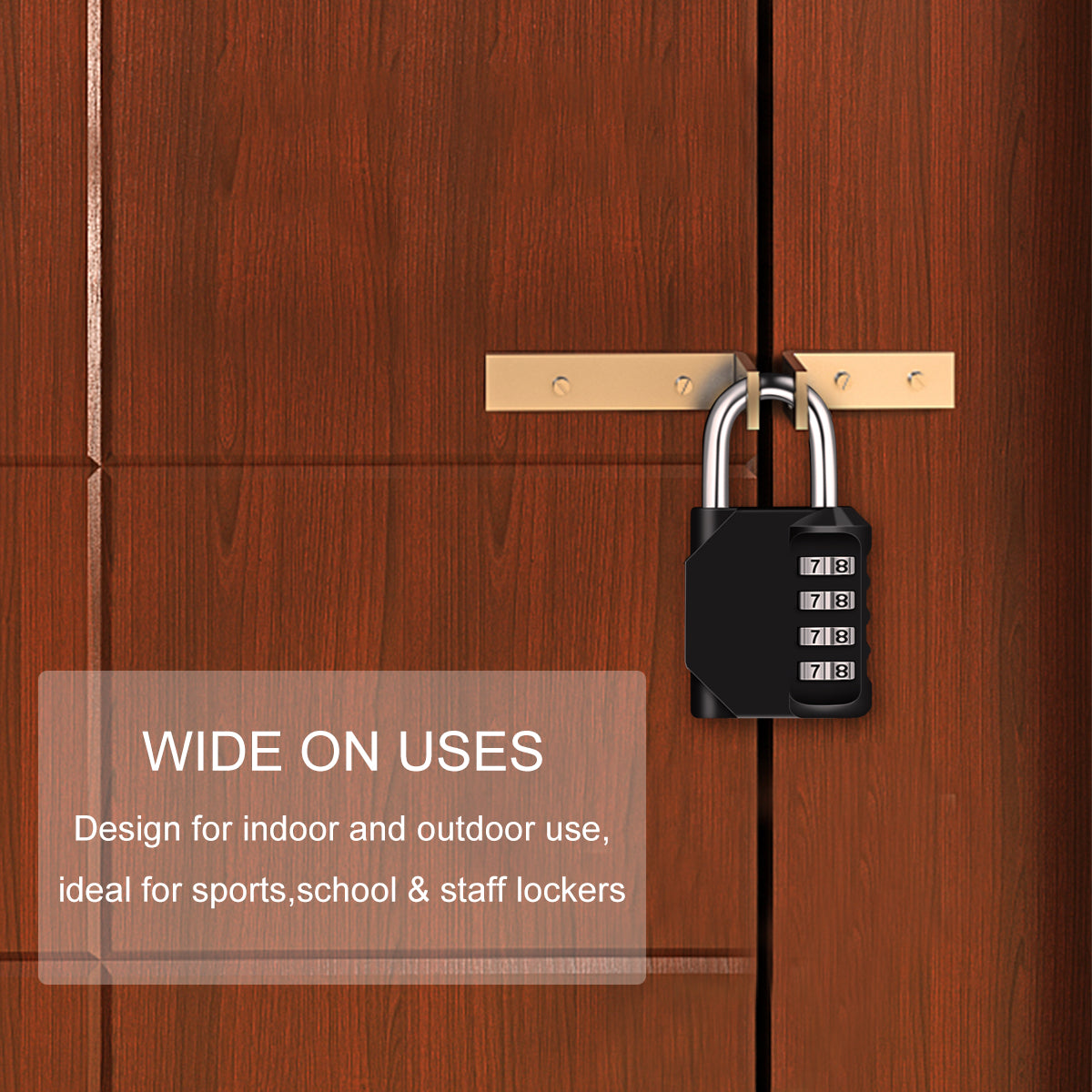 Diyife Combination Padlock, Weatherproof 4 Digit Resettable Locker Lock