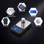 Mini Scales 0.01g/200g, Diyife Portable Precision Scale Jewellery Scales with Storage Case, Auto-Off, Backlit Lcd, 8 Units, Tare, Digital Pocket Scales for Food, Gold, Coffee, Gem