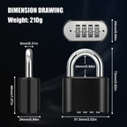 Large Heavy Duty Combination Padlock, [New Version ] Diyife 51.5mm 4 Digit Code Locker Lock Weatherproof Lock Outdoor Combination Lock for School Gym Locker,Shed, Fence, Hasp, Cabinet