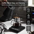 Diyife Rechargeable Mini Coffee Scales with Timer, 0.1g/2kg High Precision, Electronic Digital Espresso Scale with HD LED Display, Portable Analytical Lab Balance for Labs, Jewellers, Gold, Food