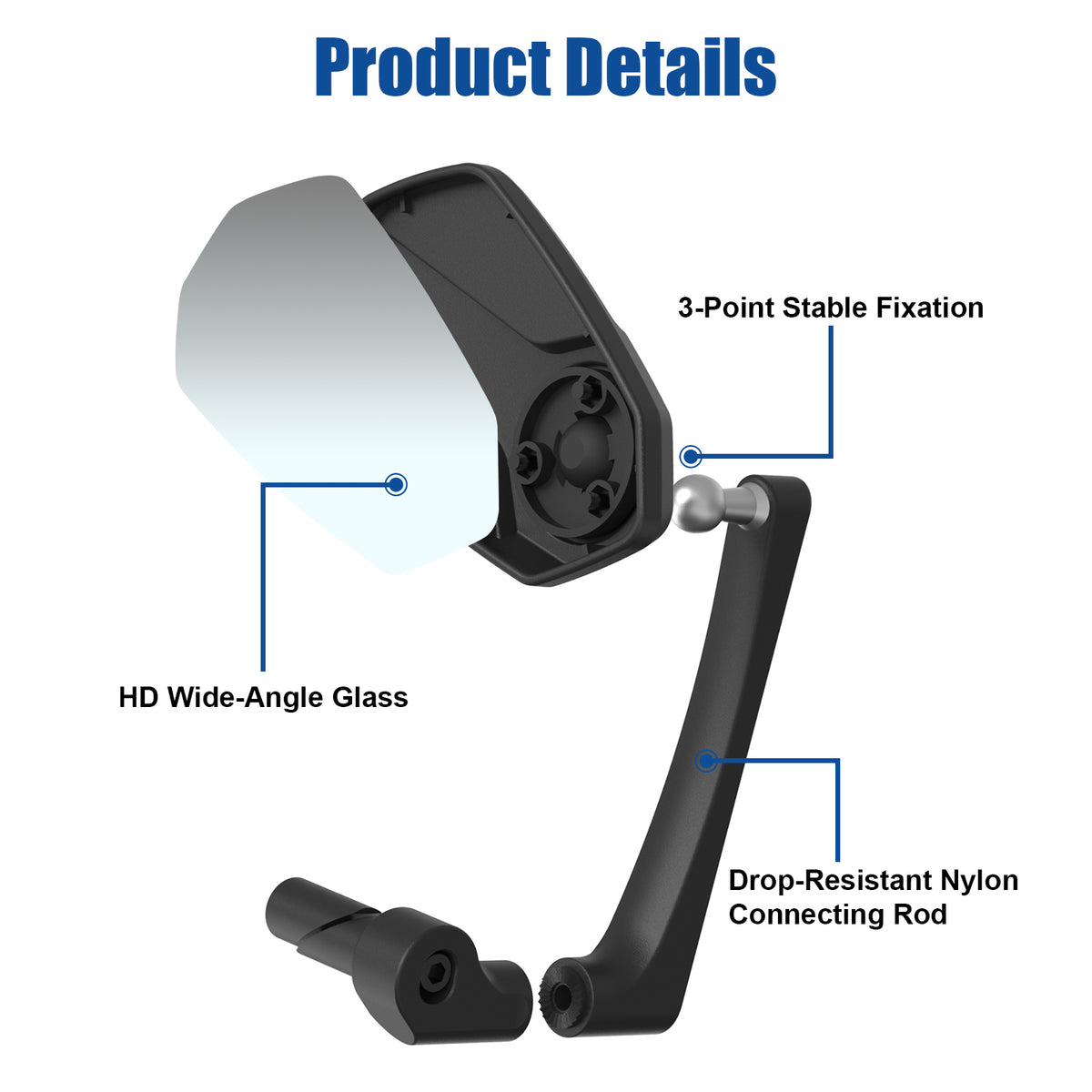 Diyife Bar End Bike Mirrors, HD Version Bicycle Mirrors for Handlebar