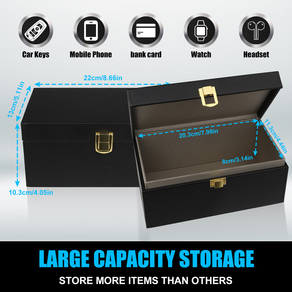 Diyife Faraday Box, RFID Box for Car Keys with 2 Pouch|Faraday Cage Key Fob Protector, Carbon Fiber Signal Blocker for Keyless Fob, Anti Theft Faraday Bags for Car Keys, Phones