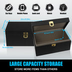 Diyife Faraday Box, RFID Box for Car Keys with 2 Pouch|Faraday Cage Key Fob Protector, Carbon Fiber Signal Blocker for Keyless Fob, Anti Theft Faraday Bags for Car Keys, Phones