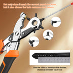 Diyife Belt Hole Puncher for Leather, [Complete Professional Kit] Ergonomic Effortless 6-Sizes Leather Hole Punch with 6 Spare Punches and 5 Brass Anvils for Belts, Fabric, Plastic, Watch Band