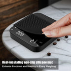 Rechargeable Mini Coffee Scales with Timer, Diyife 0.1g/3KG High Precision, Electronic Espresso Scale, HD LED Display, Auto & Manual Timing, Portable Analytical Lab Balance for Labs, Jewellers, Gold