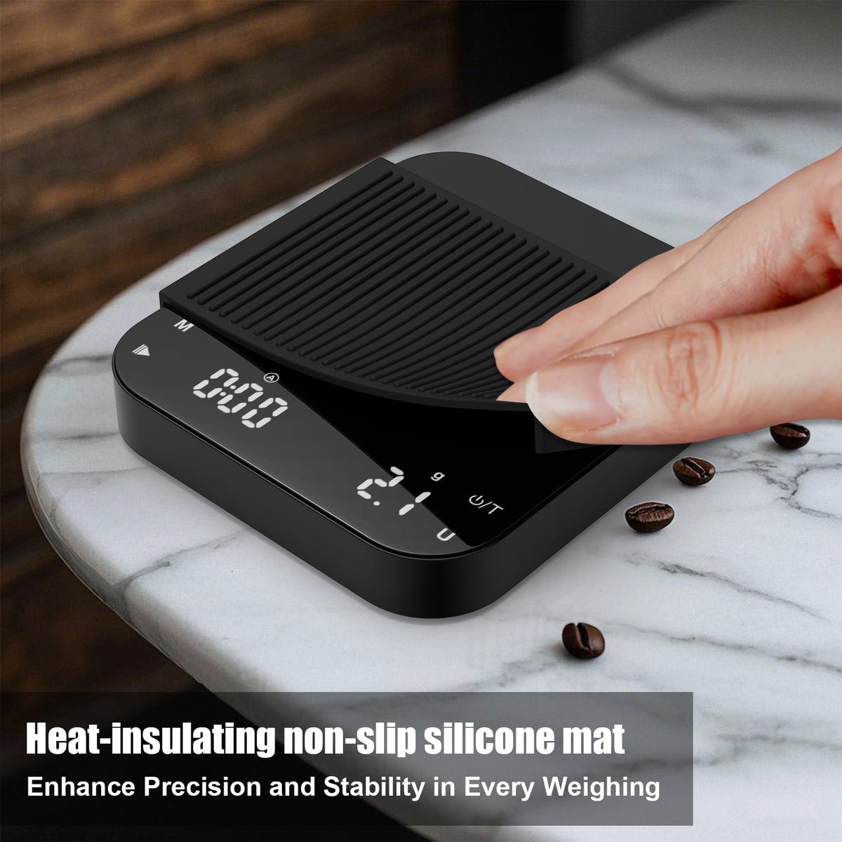 Rechargeable Mini Coffee Scales with Timer, Diyife 0.1g/3KG High Precision, Electronic Espresso Scale, HD LED Display, Auto & Manual Timing, Portable Analytical Lab Balance for Labs, Jewellers, Gold
