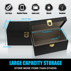 Diyife Large Faraday Box for Car Keys and Phones, with Pouch & Card Sleeves|8-12 Car Keys Capacity, Anti-Theft Key Fob Protector, RFID Car Key Signal Blocker Box, Premium Leather