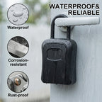 Key Lock Box, [5 Keys Capacity] Diyife 4-Digit Combination Key Safe Box Weatherproof, Removable Shackle for Hanging Mounted, Portable House Key Box for Outdoor, Home, Garage, Office-Black