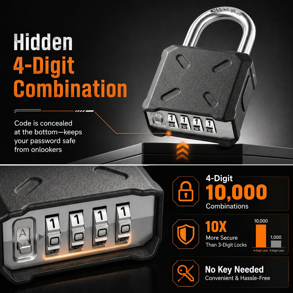 Heavy Duty Combination Padlock, Diyife Weatherproof 55mm Combination Lock