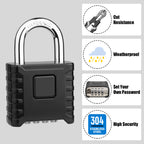 Large Heavy Duty Combination Padlock, [8mm Thick Shackle] [One-click Open] Diyife 52mm 4 Digit Locker Lock Weatherproof Lock Outdoor Combination Lock for Shed, Fence, Hasp, Cabinet, School, Gym