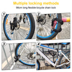 Diyife Bike Lock Heavy Duty, [Reforced Version] [4 Keys] 1m x 6mm Anti-Theft Bike Chain Lock High Security, Weatherproof Bicycle Lock 50mm Padlock for Bike, Motorcycle, Scooter, Door, Gate, Fence