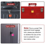 Diyife TSA Suitcase Padlock, 4-Pack Travel Locks with Keys, 4 Colors, for Backpacks, Suitcases, Cabinets, Luggage