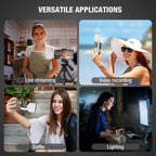 Magnetic Selfie Light for Phone, [Compatible with MagSafe] Diyife 360° Rotatable Clip on Phone Light with Mirror, CRI95, 2500K-9000K, 6 Modes, Portable Phone Ring Light for Video Call, Makeup