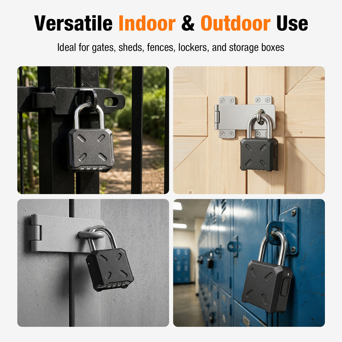 Heavy Duty Combination Padlock, Diyife Weatherproof 55mm Combination Lock