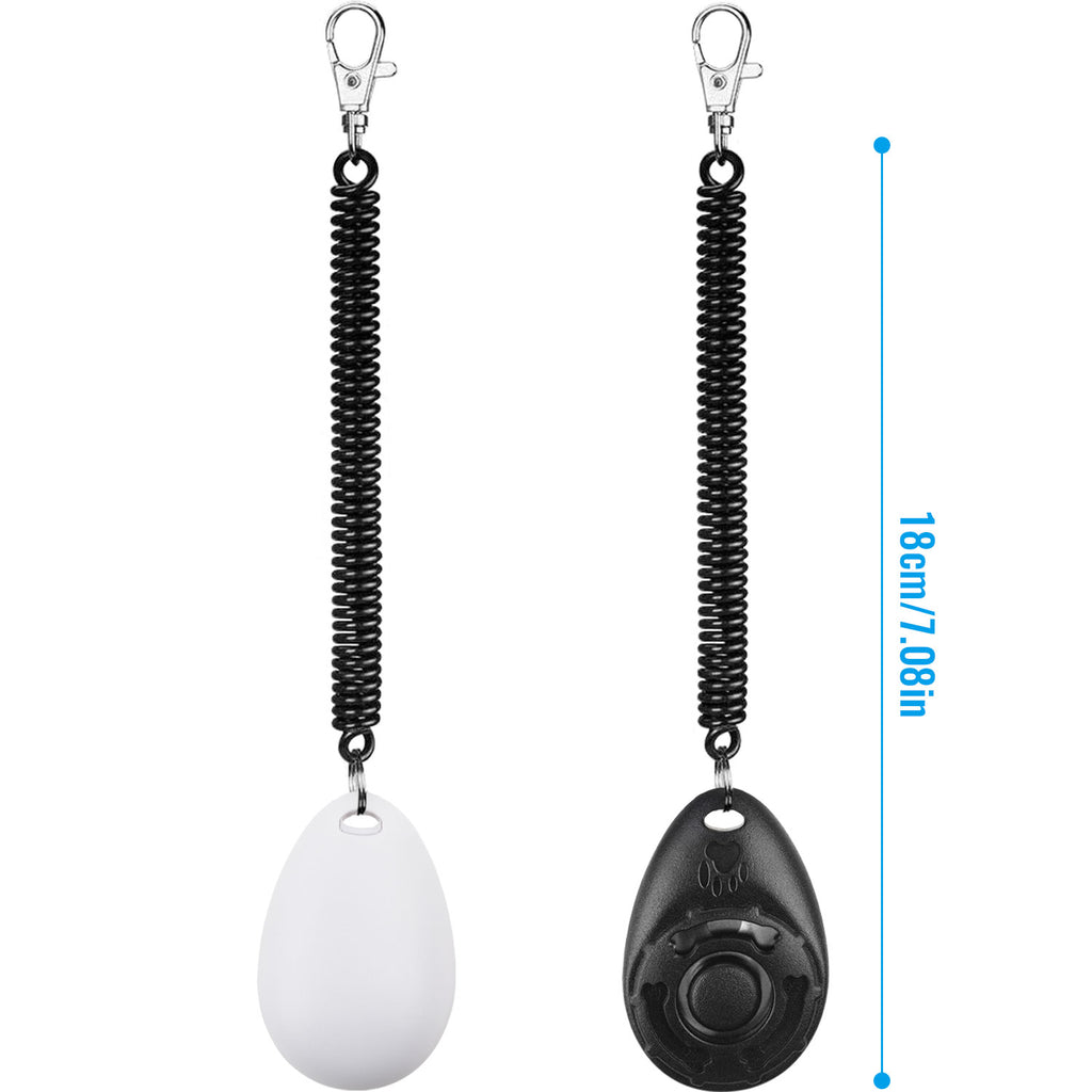 Dog Clickers, [2 PCS] Diyife Dog Training Clickers with Wrist Strap Lightweight, Pet Behavioral Training Tools for Puppy, Cats, Birds, Hamsters, for Pet Lovers (Black&White)