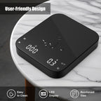 Rechargeable Mini Coffee Scales with Timer, Diyife 0.1g/3KG High Precision, Electronic Espresso Scale, HD LED Display, Auto & Manual Timing, Portable Analytical Lab Balance for Labs, Jewellers, Gold